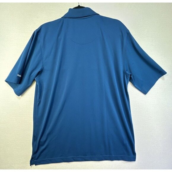 Pebble Beach Mens Golf Performance Polo Shirt Medium Blue Short Sleeve Logo - Picture 9 of 11
